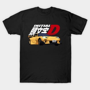 Initial D - FD RX-7 yellow drift T-Shirt